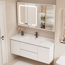 浴室柜组合一体卫浴实木陶瓷智能组合卫生间家用洗漱洗手台盆极简