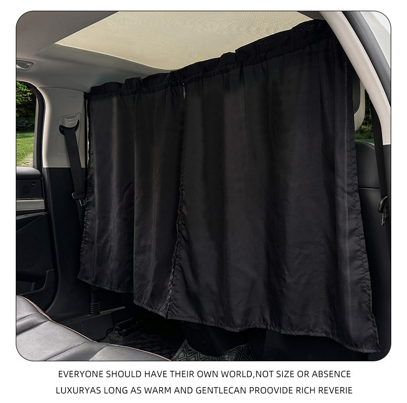 Cross-Border Simple Car Partition Curtain Summer Car Push-Pull Sun Protection and Heat Insulation Sunshade Creative Car Privacy Curtain