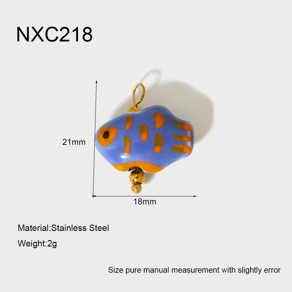 2g Weight 0.03µm-0.05µm Gold Plating Thickness PVD Coated Gold Plating Process Pendant Jewelry Making Type 18K Real Gold Plated Plating Material 1 Piece Quantity ceramics Material Starfish, Dolphin, Fish Pattern Cute, Marine Style Style Irregular Craft 1 Piece Ceramics Starfish Dolphin Fish Polished DIY Ornament Accessories Pendant 9