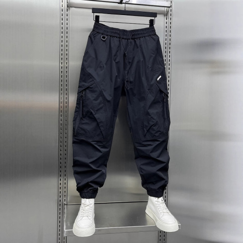 Champion brand work pants for men, summer thin loose pants, summer ankle-length pants, trendy American punk cool nine-inch pants