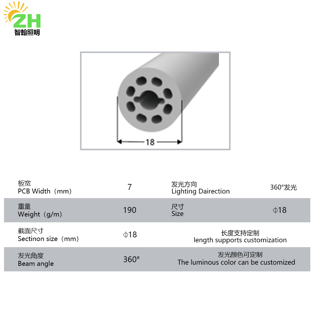 360 grados redondo de silicona lámpara luminosa lámpara de manguera redonda LED flexible lámpara de neón tubo de luz barra de neón