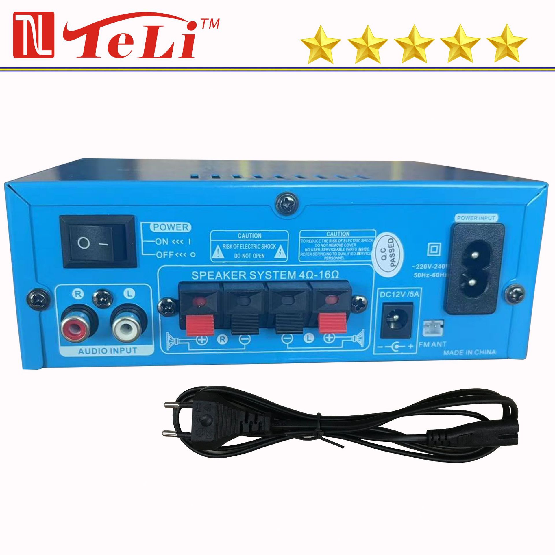 Стерео усилитель HiFi AV-263BT синий