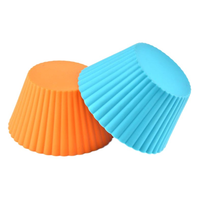 Silicone Mafin Cup Round 9cm Cake Cup 6 Color diy Handmade Baking Biscuits Egg Tart Mould Cross-border Hot Sale