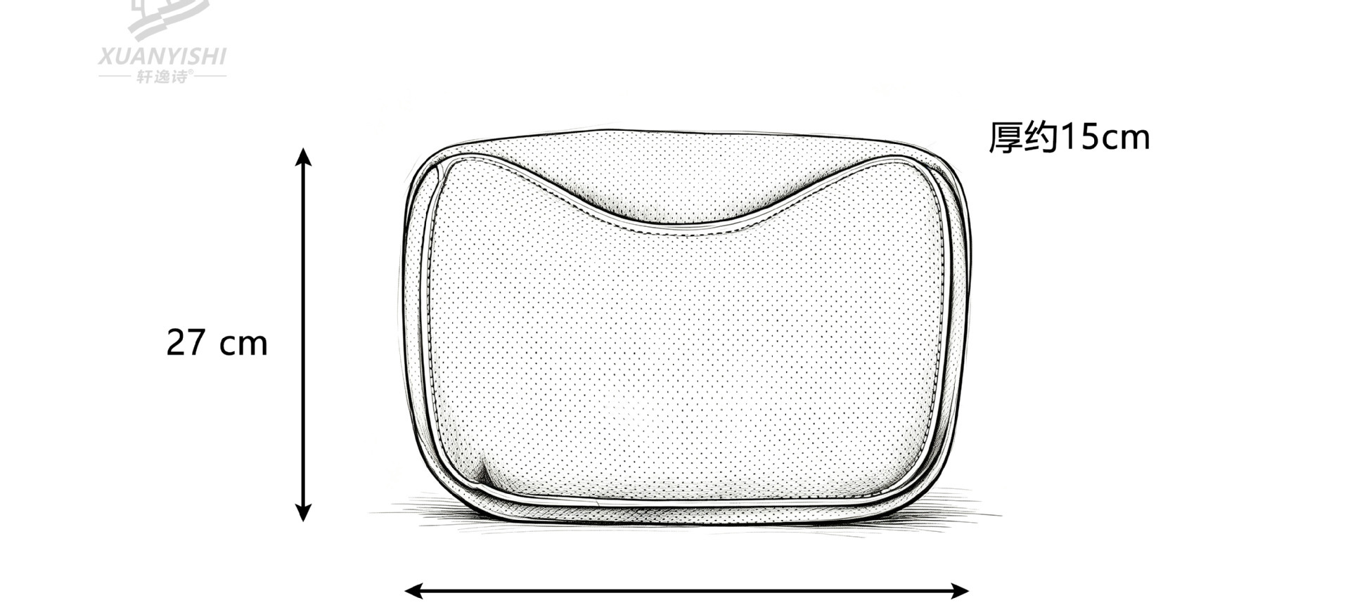 Cross-border best-selling car headrest, breathable suede neck pillow, car lumbar support, comfortable cushion