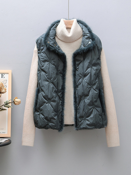 Elite winter fashionable elegant vest with down