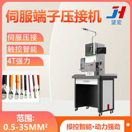 工厂直销自动数控伺服端子压接机 新能源线束4T压着机 触摸屏设备