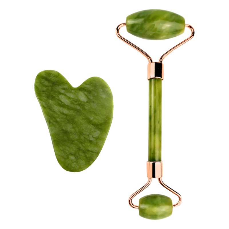 Manufacturers Xiuyu roller face massage beauty stick roller jade push face eye jade roller massager suit