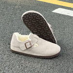 定制毛毛鞋勃肯鞋冬季女鞋新款真皮羊毛加绒鞋雪地靴棉鞋百搭批发