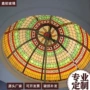 工程定做彩色玻璃天花顶
