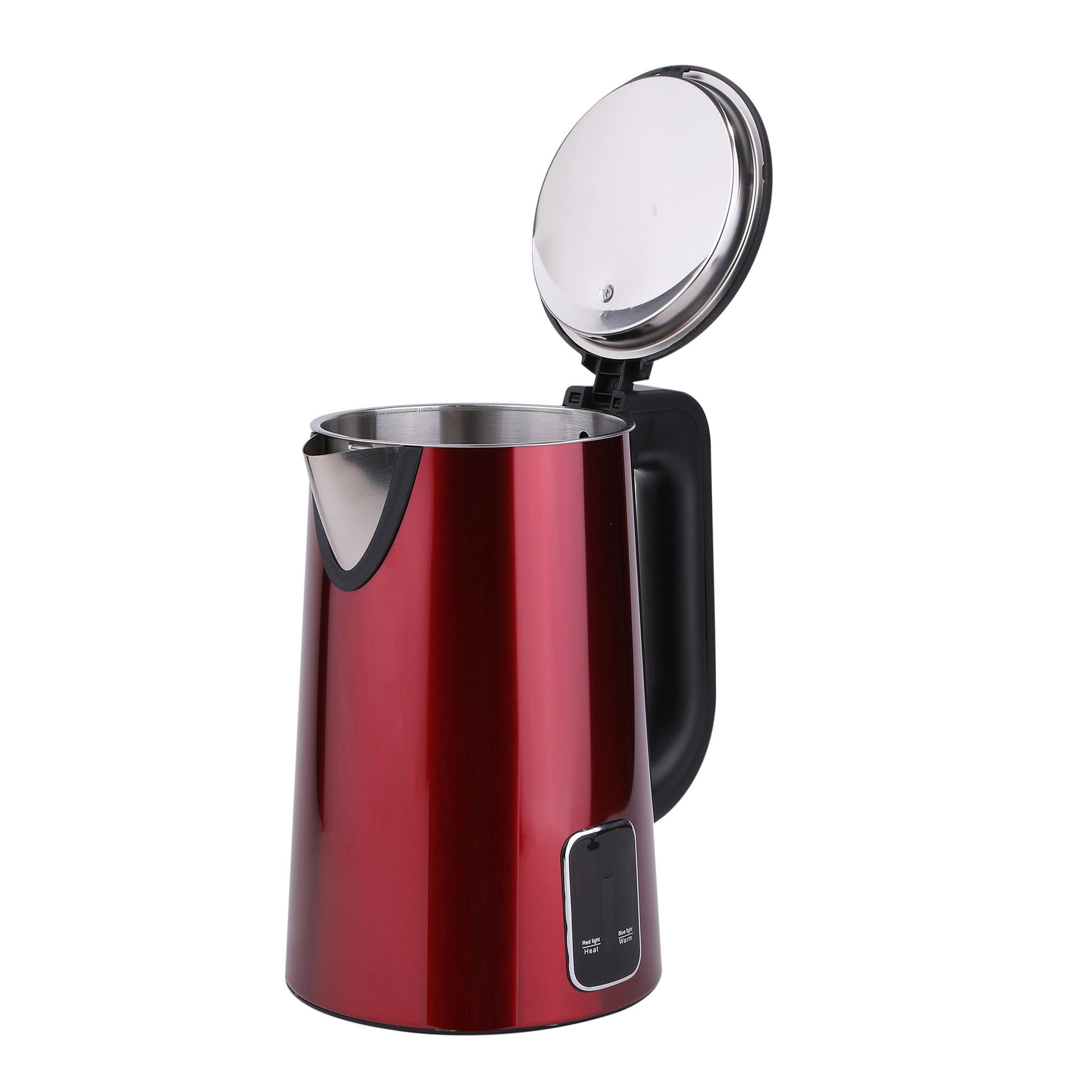 Hervidor eléctrico transfronterizo BS insertado hervidor de acero inoxidable de doble capa 2.5L hervidor eléctrico de gran capacidad