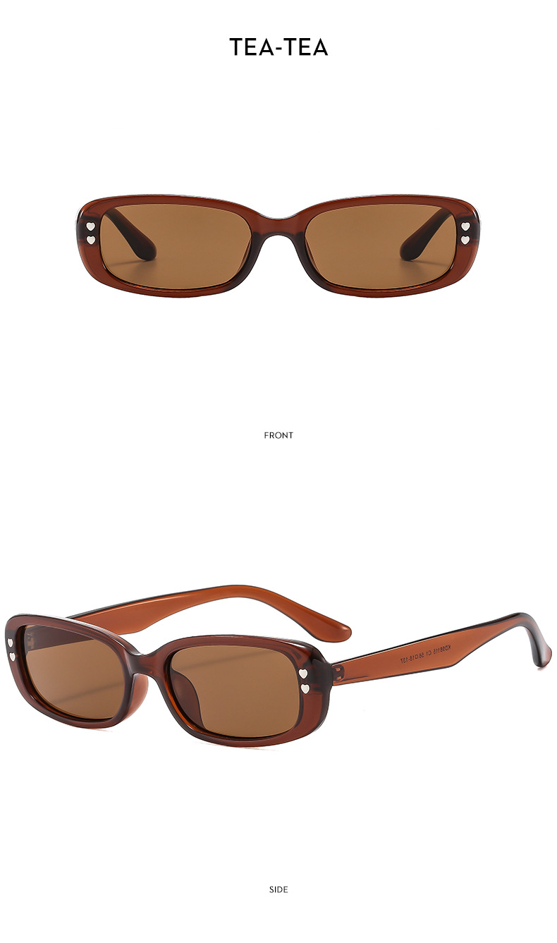 40g Weight Full Frame Glasses Structure Sunglasses Classification PC, UV400 Protection Lens Material Square Glasses Style Travel, Shopping Occasion Solid Color Pattern All Seasons Season Women's Gender Simple Style, Classic Style Style Simple Style Classic Style Solid Color PC UV400 Protection Square Full Frame Women's Sunglasses 14