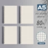 A5 medium size 80 sheets [grid] x1 book