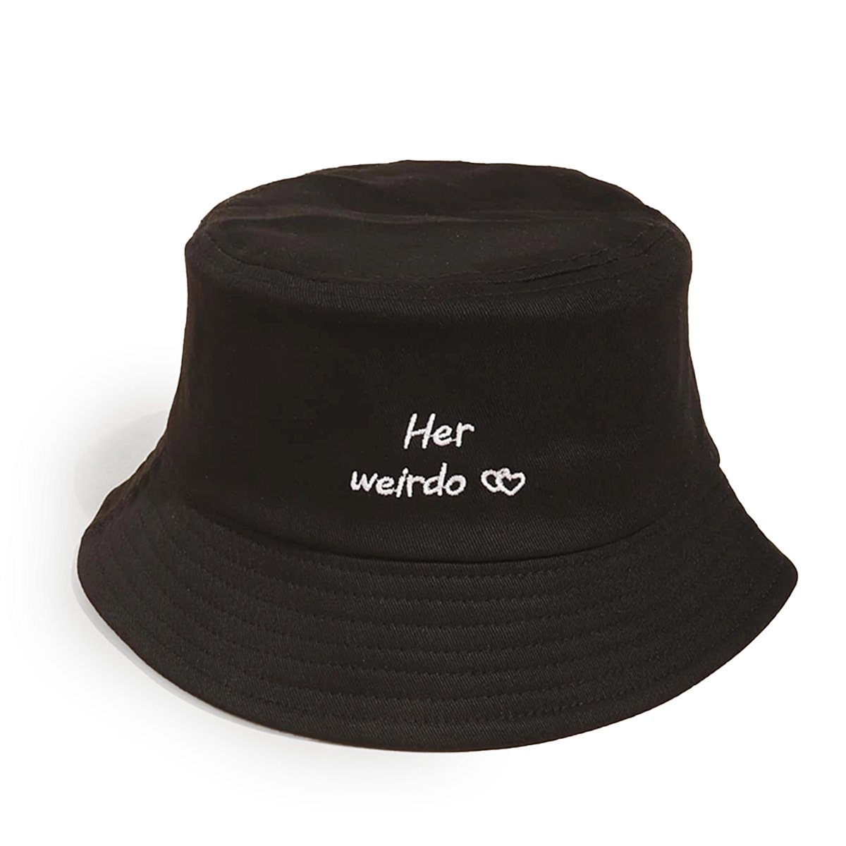 Korean Style Letter Heart Wide-brimmed Fisherman Hat Wholesale Nihaojewelry display picture 6