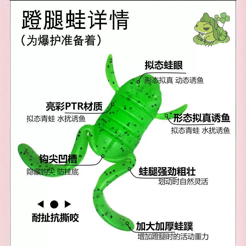 Новый кик-фрог Thunder frog под Asian fake bait, поверхность воды, имитационная лягушка, настоящая мягкая приманка, ударная лягушка, бас, черная рыба