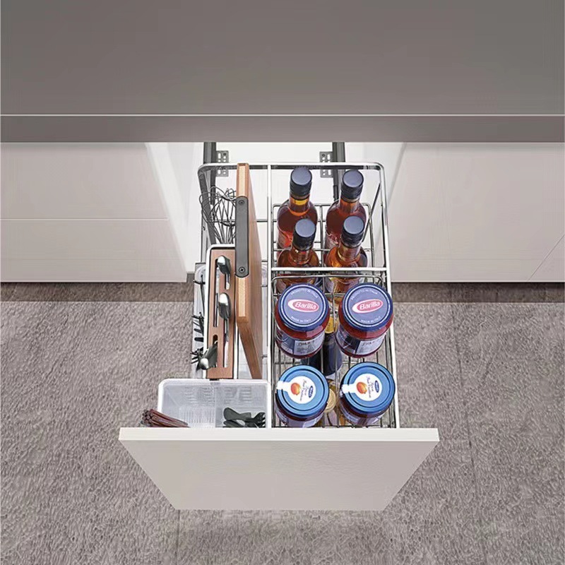 Condimento del Tesoro persa 304 cesta de acero inoxidable condimento azul mini cesta gabinete cajón-tipo cesta de drenaje