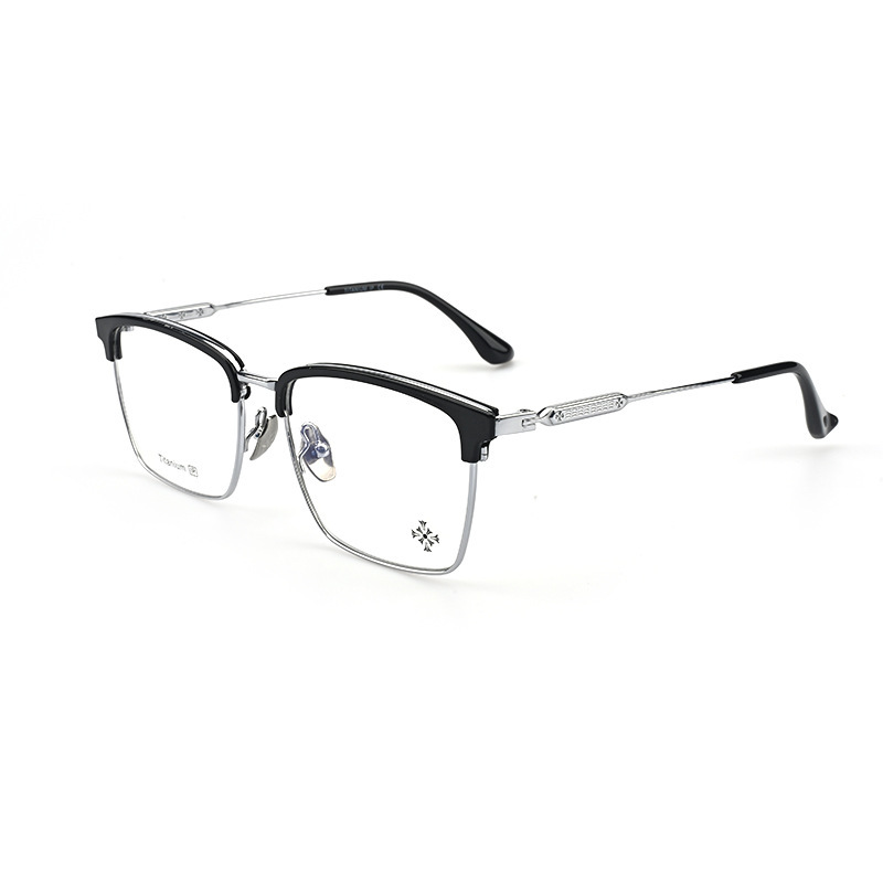 Croxin's same model glasses rack semi -titanium fashion trend frame eyebrow frame full -frame men's and women's net red 17046