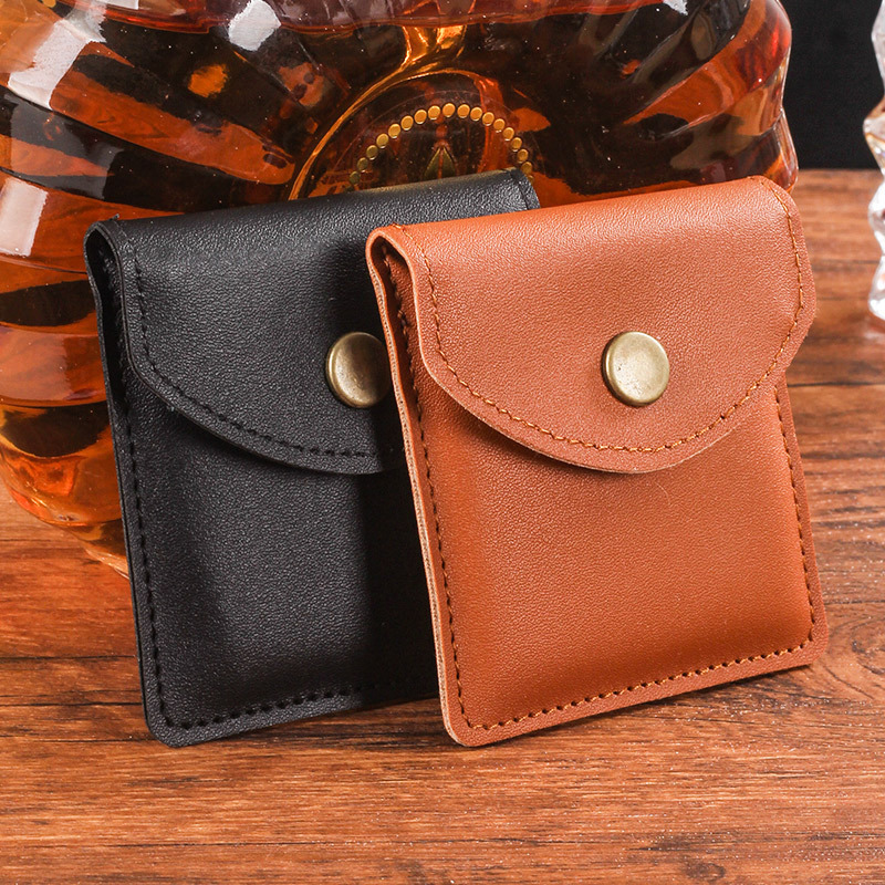 Portable Ashtray with Anti-Fly Ash Design, Creative and Trendy Leather Cigarette Butt Storage Bag