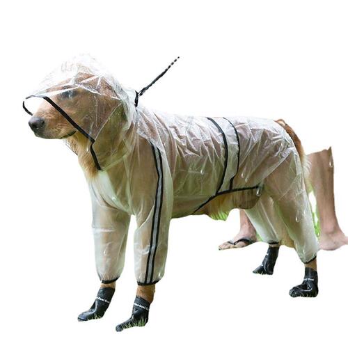 Dog raincoat clothes four-leg waterproof all-inclusive golden retriever Shiba Inu pet large dog small medium large dog clothes poncho