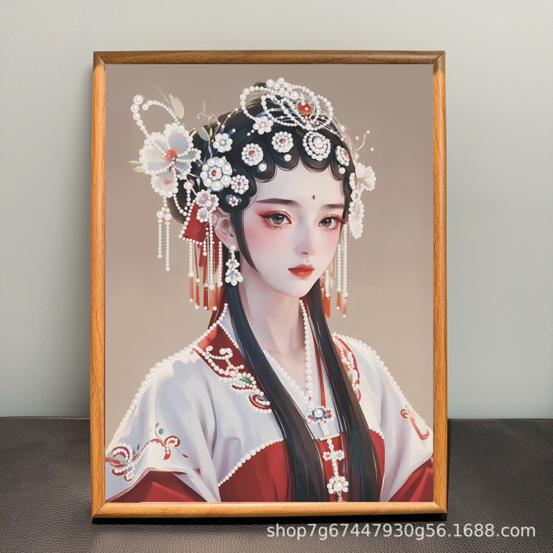 3040厘米带框珍珠手工自粘款diy装饰画儿童益智材料礼物送人爆款|undefined