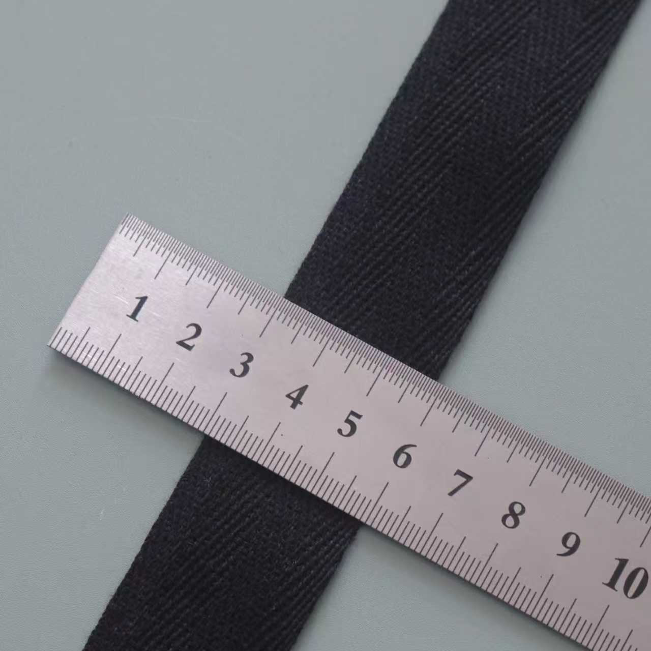 Cinta de espiga de algodón y poliéster blanco puro del fabricante para el cuello trasero de prendas, cinta de algodón para embalaje con ribete de espiga de algodón simple y doble.