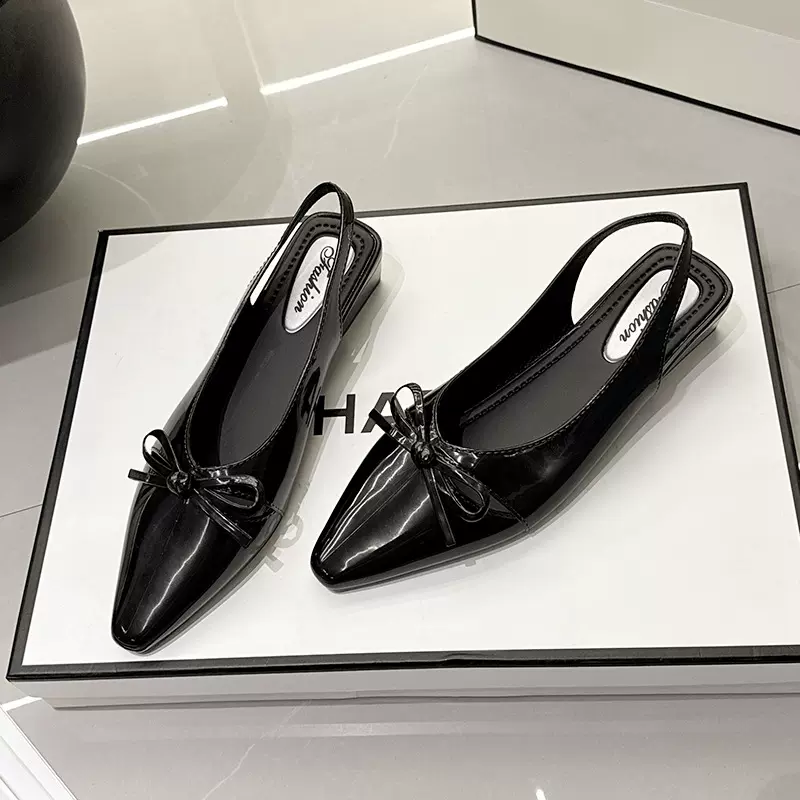 2026新款凉鞋尖头女高跟百搭玛丽珍粗跟凉鞋后空浅口时尚外穿凉鞋