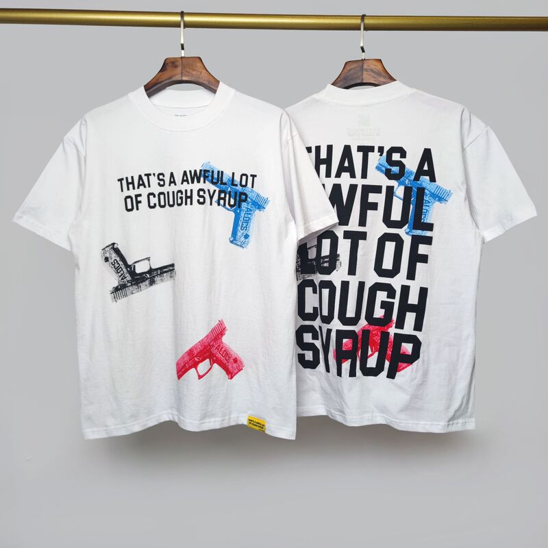 国境を越えた高品質THAT'S A AWFUL LOT OF COUGH SYRUP咳止めシロップ純綿Tシャツ|undefined