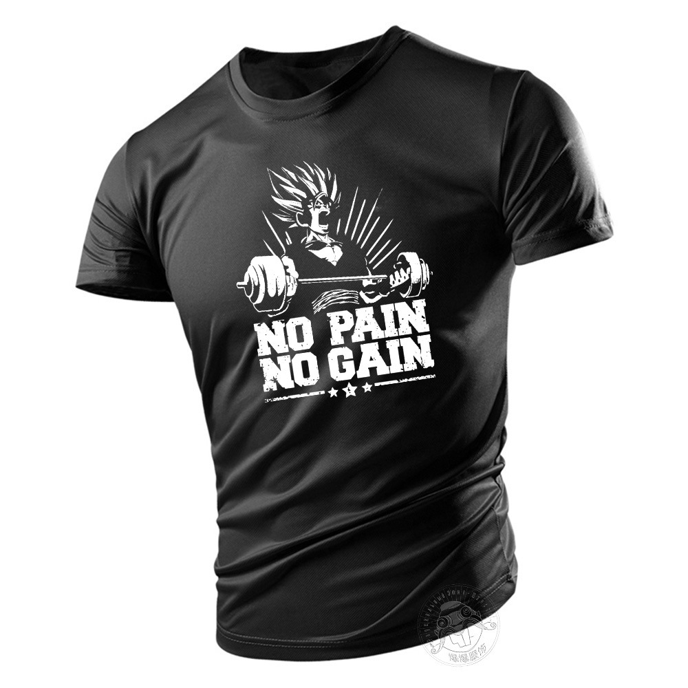 Summer new short sleepe T-shirt men's sports fitness trend 2
