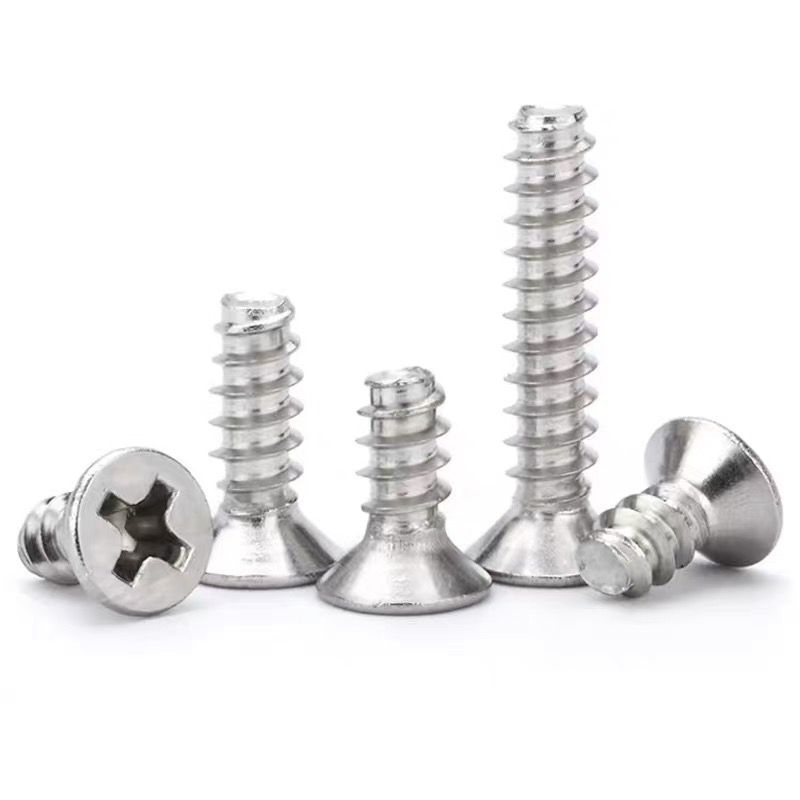 304不锈钢GB846平尾十字沉头自攻钉平尾平机 ST2.2-ST3.9ST4.8