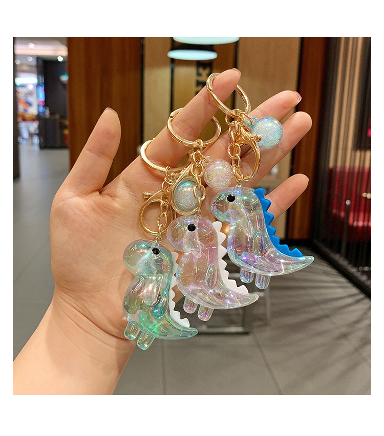 1 Piece Cartoon Style Dinosaur Artificial Crystal Unisex Bag Pendant Keychain display picture 2