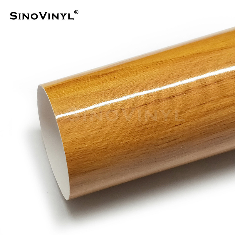 Carlake grano de madera cambio de color película pera flor madera decoración interior cambio de color Acacia madera central control pegatina simulación película de madera