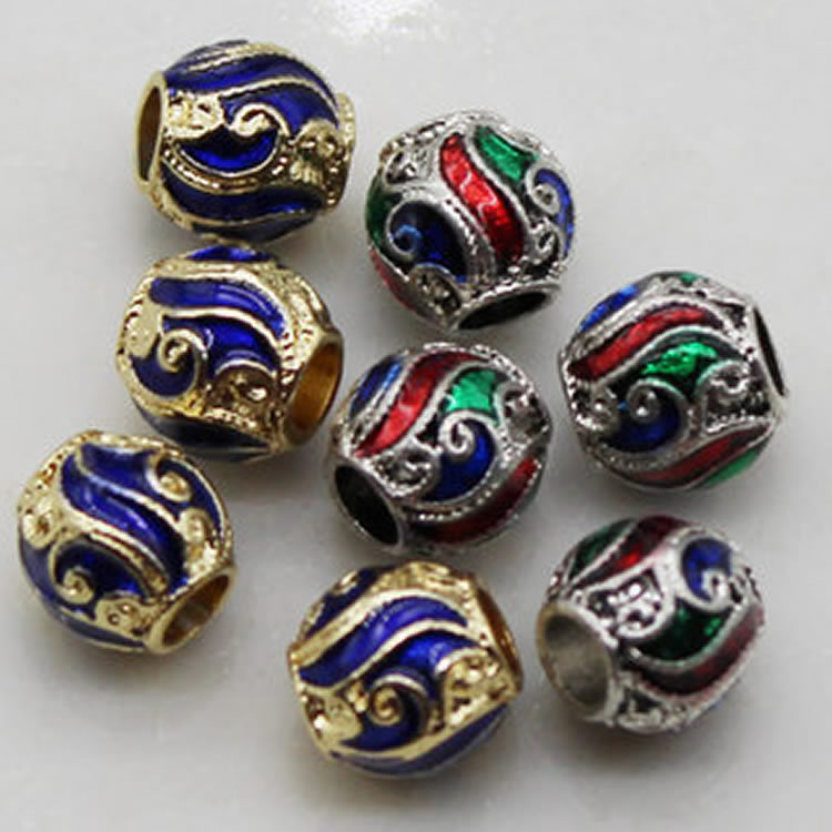 Factory Direct Sale of Golden Scenery Thai Blue Barrel Beads…