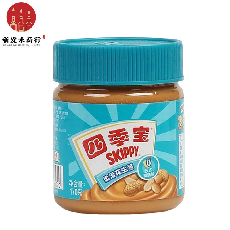 [170 г * 12 бутылок] Гладкое арахисовое масло Sijibao