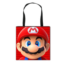 超级玛丽马里奥大容量购物袋牛津布时尚单肩包涤纶斜挎包跨境批发