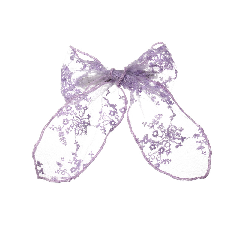 Korean Simple Lace Bow Hair Ring display picture 9