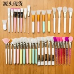 白杆粉杆软毛面膜刷子硅胶面膜刷化妆刷美容刷子调膜刷面膜涂抹器