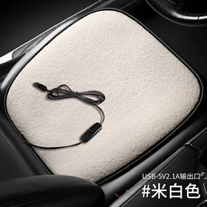 Winter Single and Double Seat Car Cigarette Lighter Office Heating USB Car Plush 12V Seat Cushion Car Heated Seat Cushion