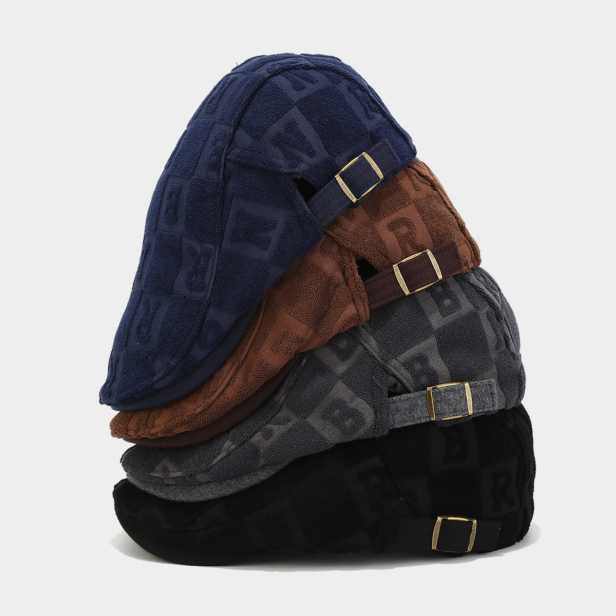 Moda europea y americana retro letras hacia adelante sombrero hombre literatura y arte casual Boina inglesa pareja herramienta de bisel corto sombrero de lengua de pato