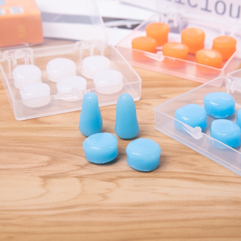 Silicone Mud Earplugs Children's Blue Orange Children's Earplugs Waterproof and Soundproof Swimming Comfortable 6-Pack Silicone Mud Earplugs Children's Blue Orange Children's Earplugs Waterproof and Soundproof Swimming Comfortable 6-Pack