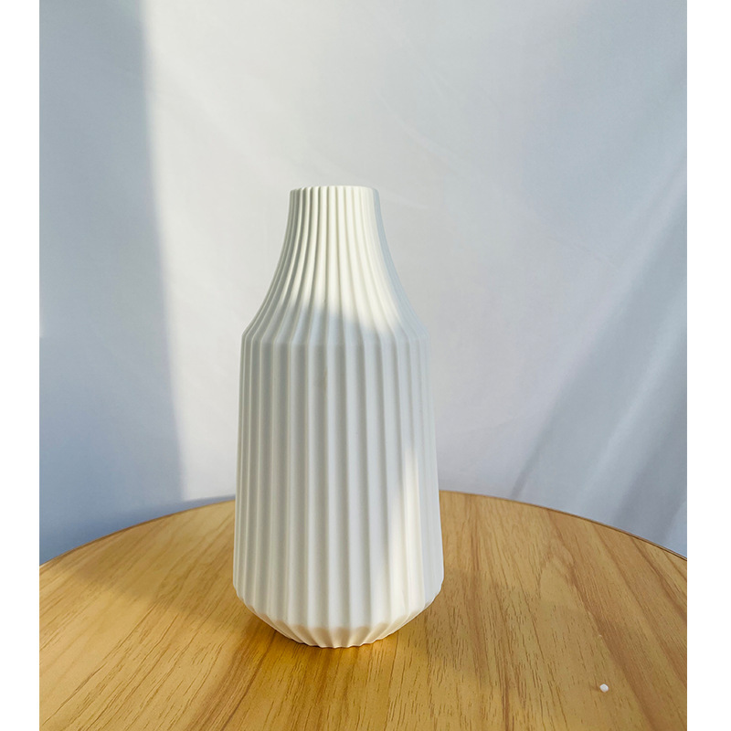 Jarrón de cerámica blanco puro para uso doméstico, jarrón simple para plantas hidropónicas, jarrón decorativo, superventas transfronterizo, estilo fresco