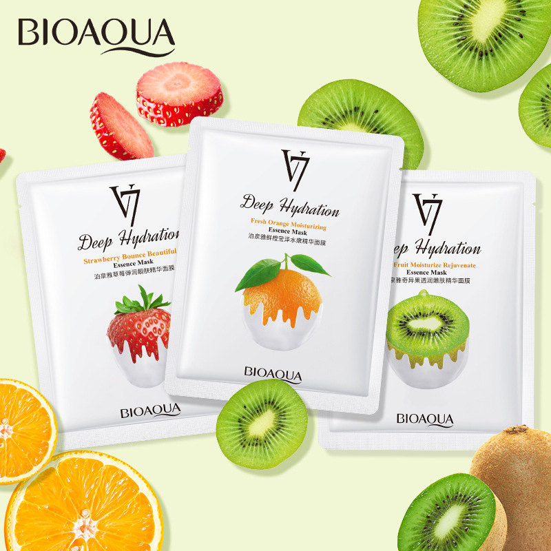 Mascarilla de Esencia de Frutas Boquanya: Hidratante, Humectante, Cuidado de la Piel, Mejora la Opacidad, Ilumina el Tono de Piel, Mascarilla al por Mayor