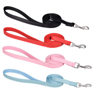 New small dog pet traction rope pull continuous webbing substrate PU dog walking rope cat traction rope factory direct sales