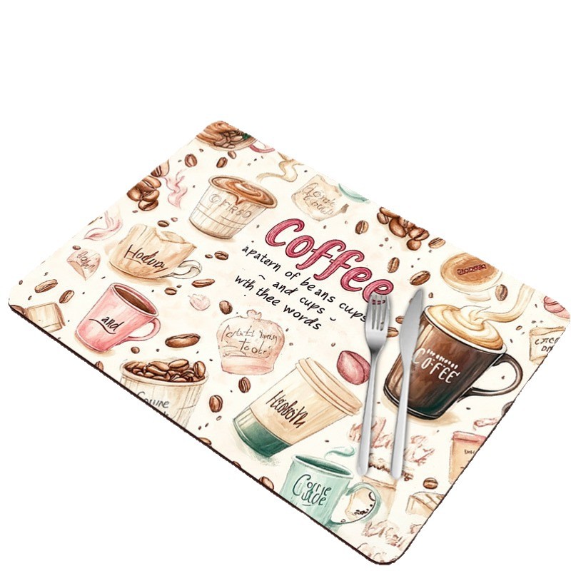 cocina americana drenaje de agua alga bar absorción de agua secado rápido almohadilla antideslizante bar máquina de café aislamiento térmico antideslizante almohadilla antideslizante resistente al desgaste