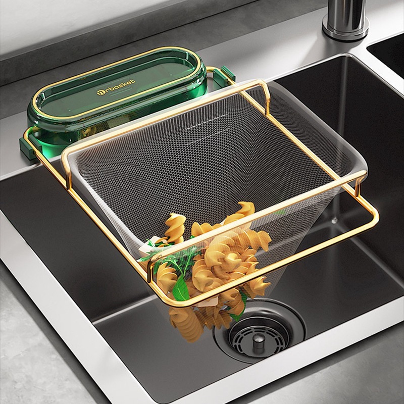 厨房水槽沥水架可折叠过滤网兜一次性收纳网过滤剩菜剩饭神器槿柠