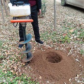 小直径汽油式打眼机 单人两冲程挖坑机 挖坑机图片