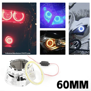 60mm motosiklet avtomobil LED fənəri, mələk gözü duman işığı, COB gündüz işığı