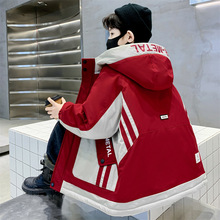 男童外套春装2025新款春秋冬款冲锋衣中大儿童春季加绒男孩酷帅潮