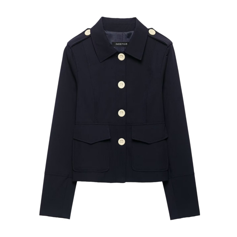 UNIZERA Women's 2026 Autumn New Casual Long-Sleeve Turn-Down Collar Button Pocket Blazer 4840700 UNIZERA Women's 2026 Autumn New Casual Long-Sleeve Turn-Down Collar Button Pocket Blazer 4840700