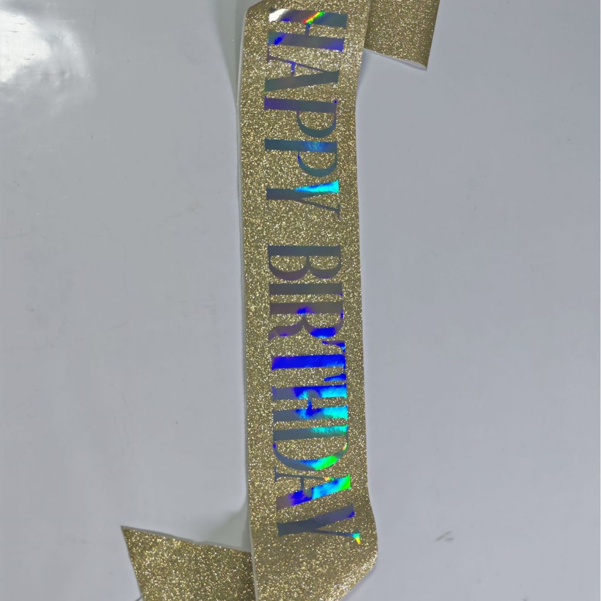 Cinta brillante para fiesta de cumpleaños, banda de cumpleaños, cinta de etiqueta, letras doradas, decoración de fiesta, diadema al por mayor