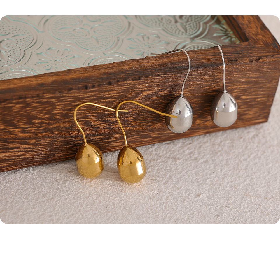 Retro Geometric Titanium Steel Earrings 1 Pair