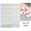 Nail stickers, fake nails contains rose, sticker for nails, wholesale, pink gold